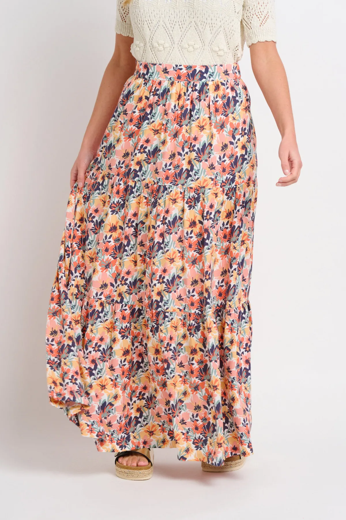 Brakeburn Summer Blooms Maxi Skirt Green Store