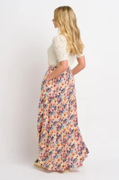 Brakeburn Summer Blooms Maxi Skirt Green Store