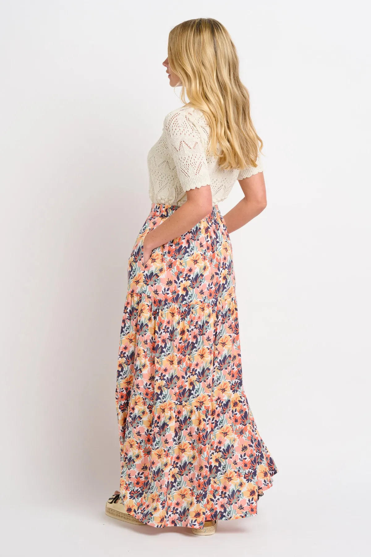 Brakeburn Summer Blooms Maxi Skirt Green Store