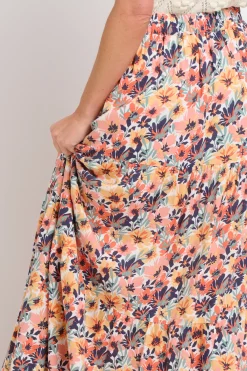 Brakeburn Summer Blooms Maxi Skirt Green Store