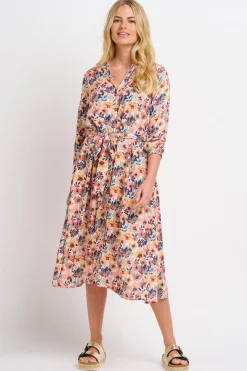 Brakeburn Summer Blooms Shirt Dress Green Outlet