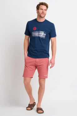 Brakeburn Sunset Paddle Tee Navy Cheap