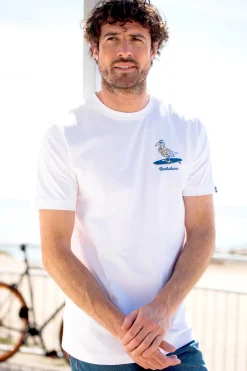 Brakeburn Surf Seagull Tee Blue Clearance