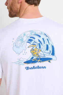 Brakeburn Surf Seagull Tee Blue Clearance