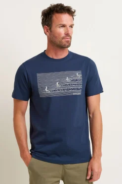 Brakeburn Surf Tee Navy Hot
