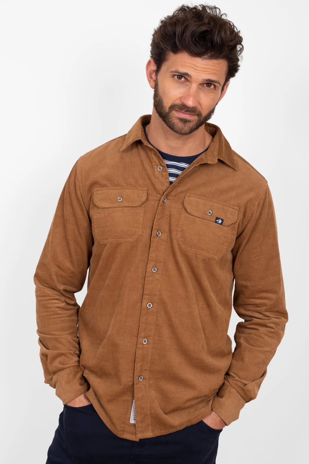 Brakeburn Tan Cord Shirt Beige Sale