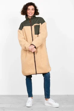 Brakeburn Teddy Longline Borge Jacket Cream Best Sale