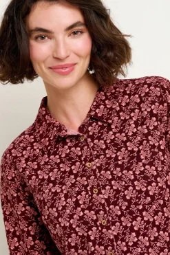 Brakeburn Thistle Cord Shirt Burgundy Discount