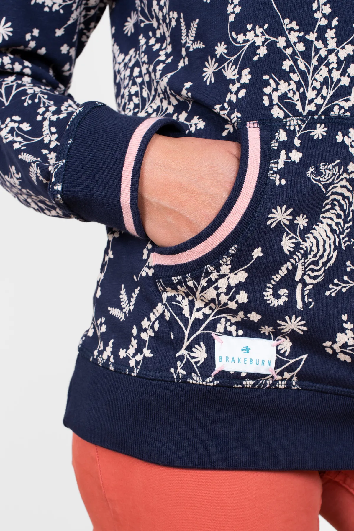 Brakeburn Tiger Hoodie Navy Discount