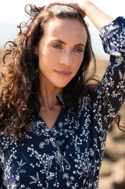 Brakeburn Tiger Shirt Dress Navy Discount