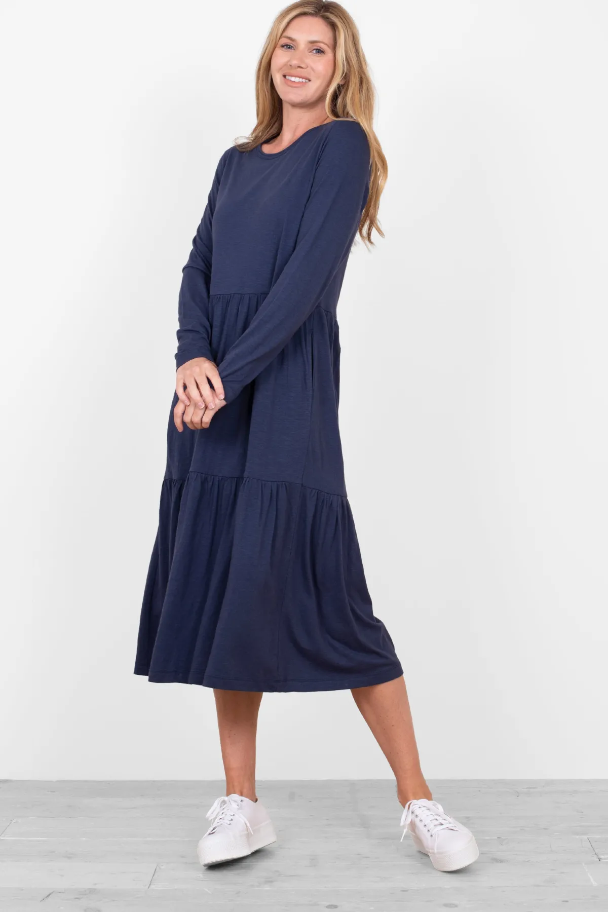Brakeburn Tinley Jersey Dress Navy Store