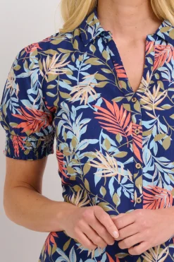 Brakeburn Trailing Tropics Blouse Blue Online