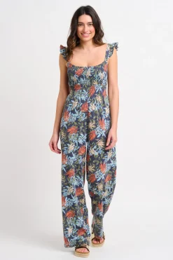 Brakeburn Trailing Tropics Jumpsuit Blue Hot