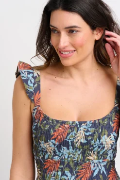 Brakeburn Trailing Tropics Jumpsuit Blue Hot