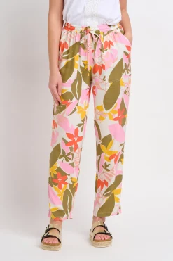 Brakeburn Tropical Palm Traveller Pants Khaki Best Sale