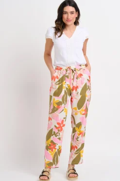 Brakeburn Tropical Palm Traveller Pants Khaki Best Sale