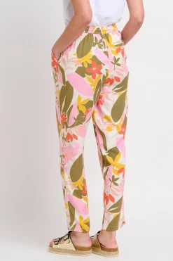Brakeburn Tropical Palm Traveller Pants Khaki Best Sale