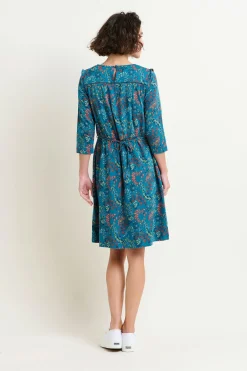 Brakeburn Uma Floral Paisley Dress Blue Cheap