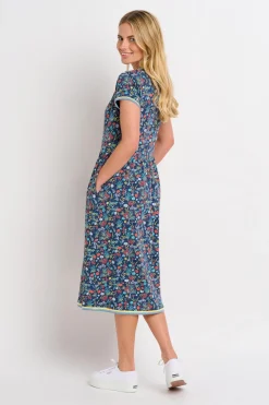 Brakeburn Vintage Ditsy Midi Dress Blue Best