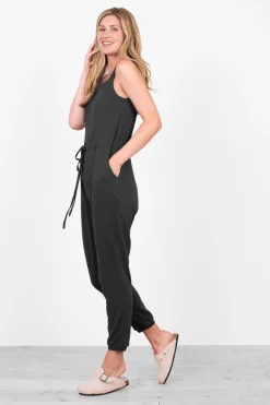 Brakeburn Winnie Jersey Dungarees Navy New