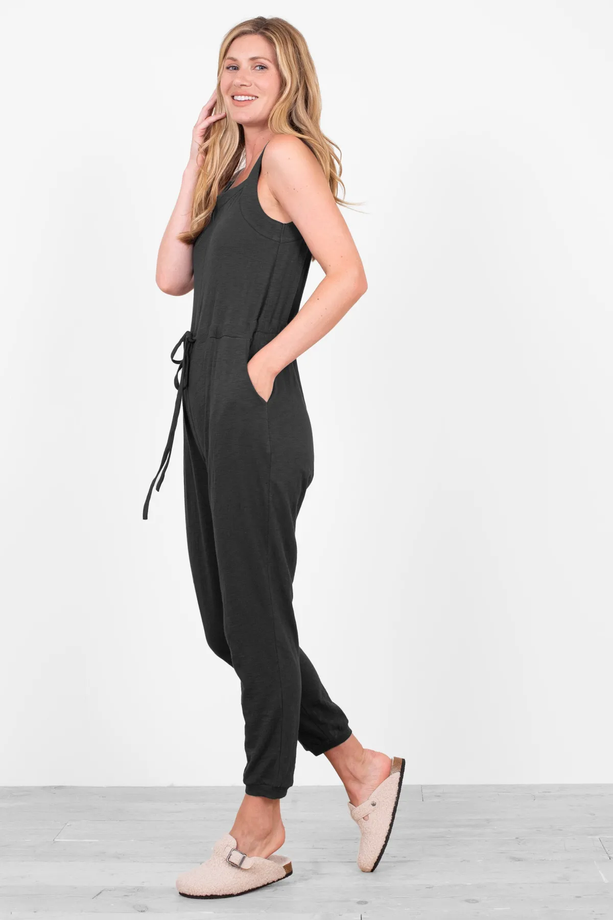 Brakeburn Winnie Jersey Dungarees Navy New
