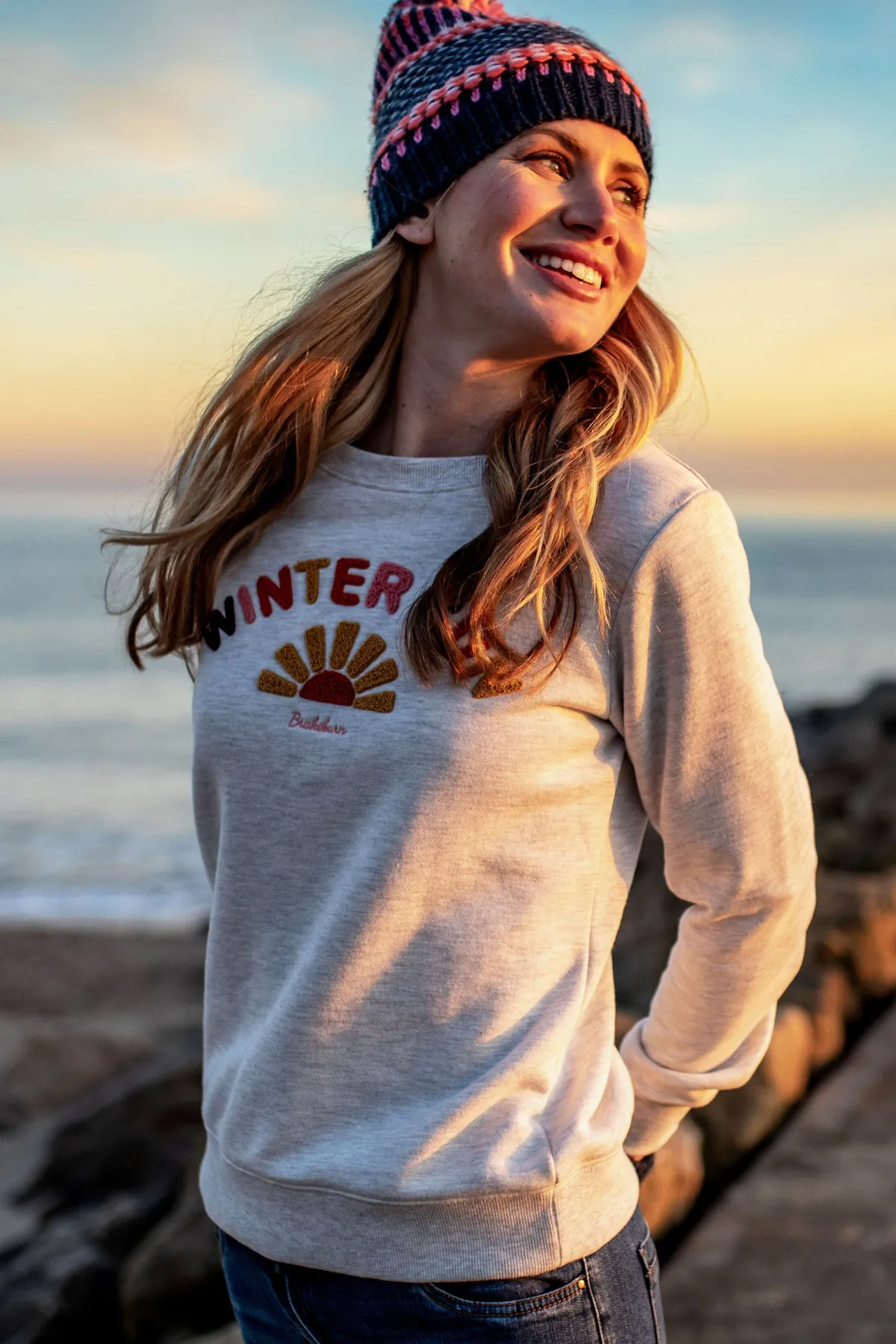 Brakeburn Winter Sun Sweatshirt Grey Best Sale