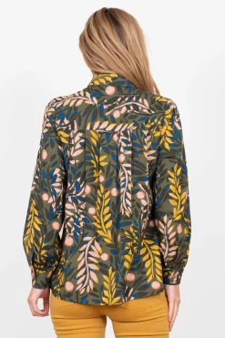 Brakeburn Winter Trailing Floral Blouse Green Shop