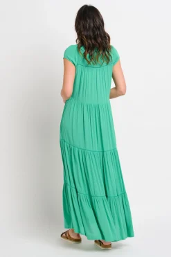 Brakeburn Wynn Maxi Dress Green New
