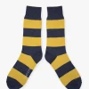 Brakeburn Yellow Stripe Socks Black Shop