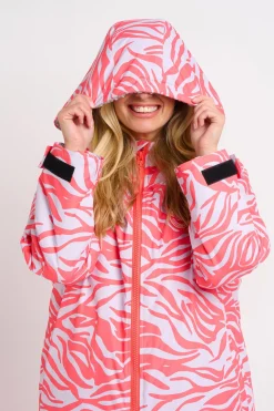 Brakeburn Zebra Print Chinook Changing Robe Grey Best Sale