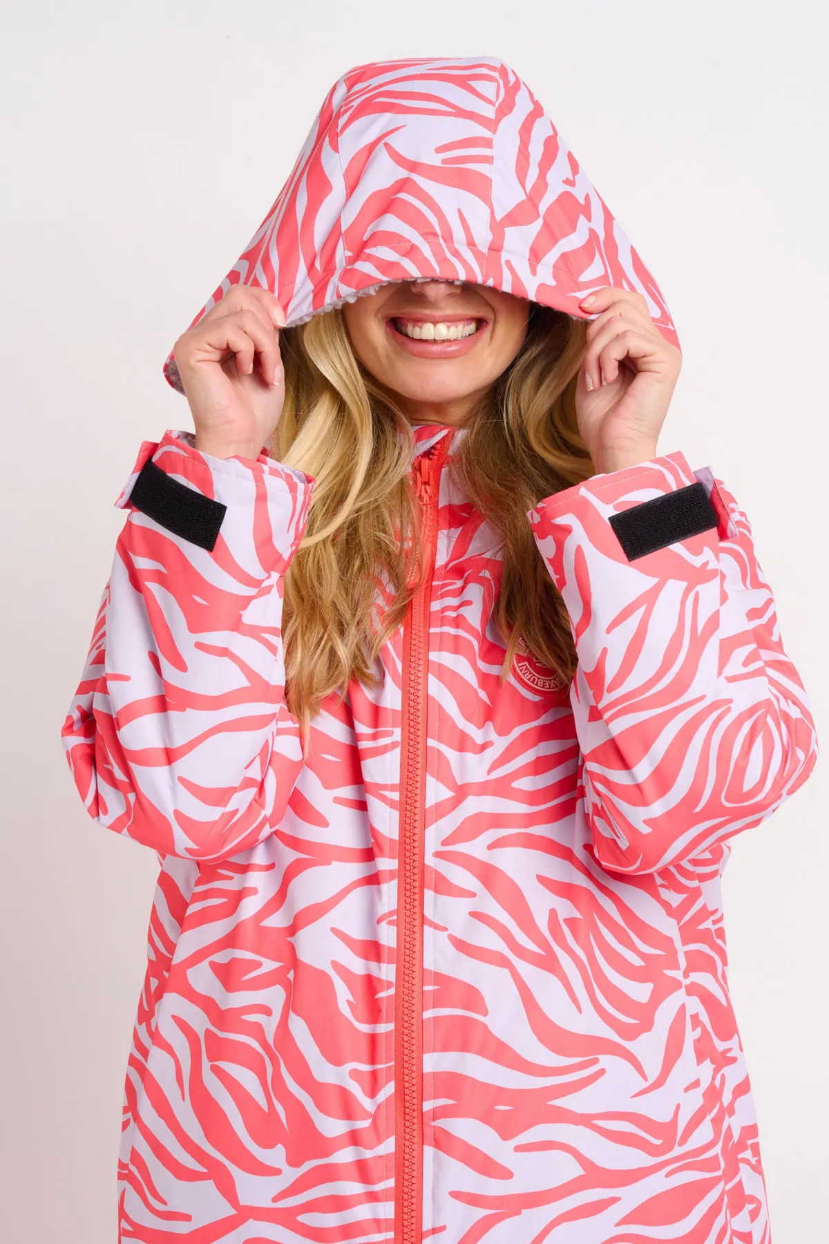 Brakeburn Zebra Print Chinook Changing Robe Grey Best Sale
