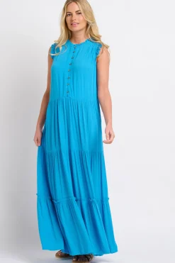 Brakeburn Zenni Maxi Dress Blue Cheap