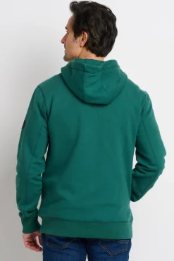 Brakeburn Zip Through Hoodie Green Outlet